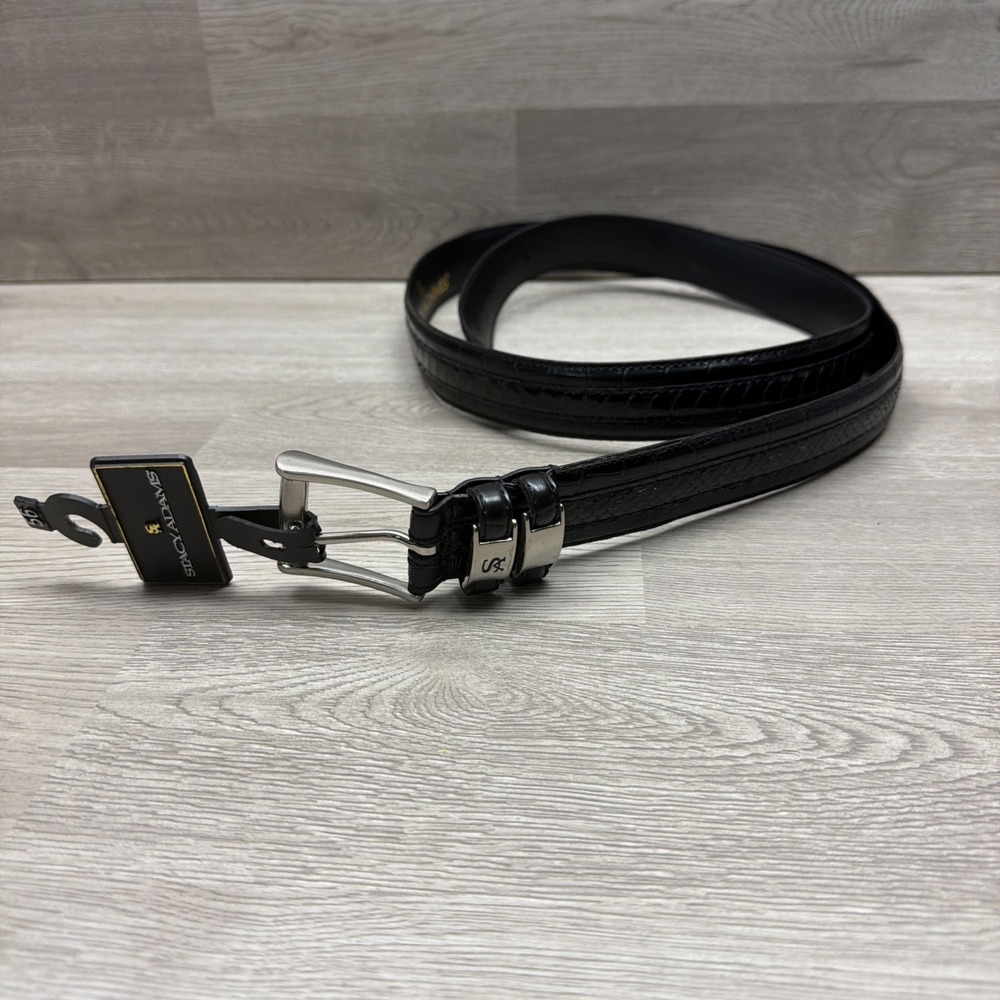 Stacy Adams 6-027 Genuine Imported Leather Men's Adjustable Dress Belt Size 56